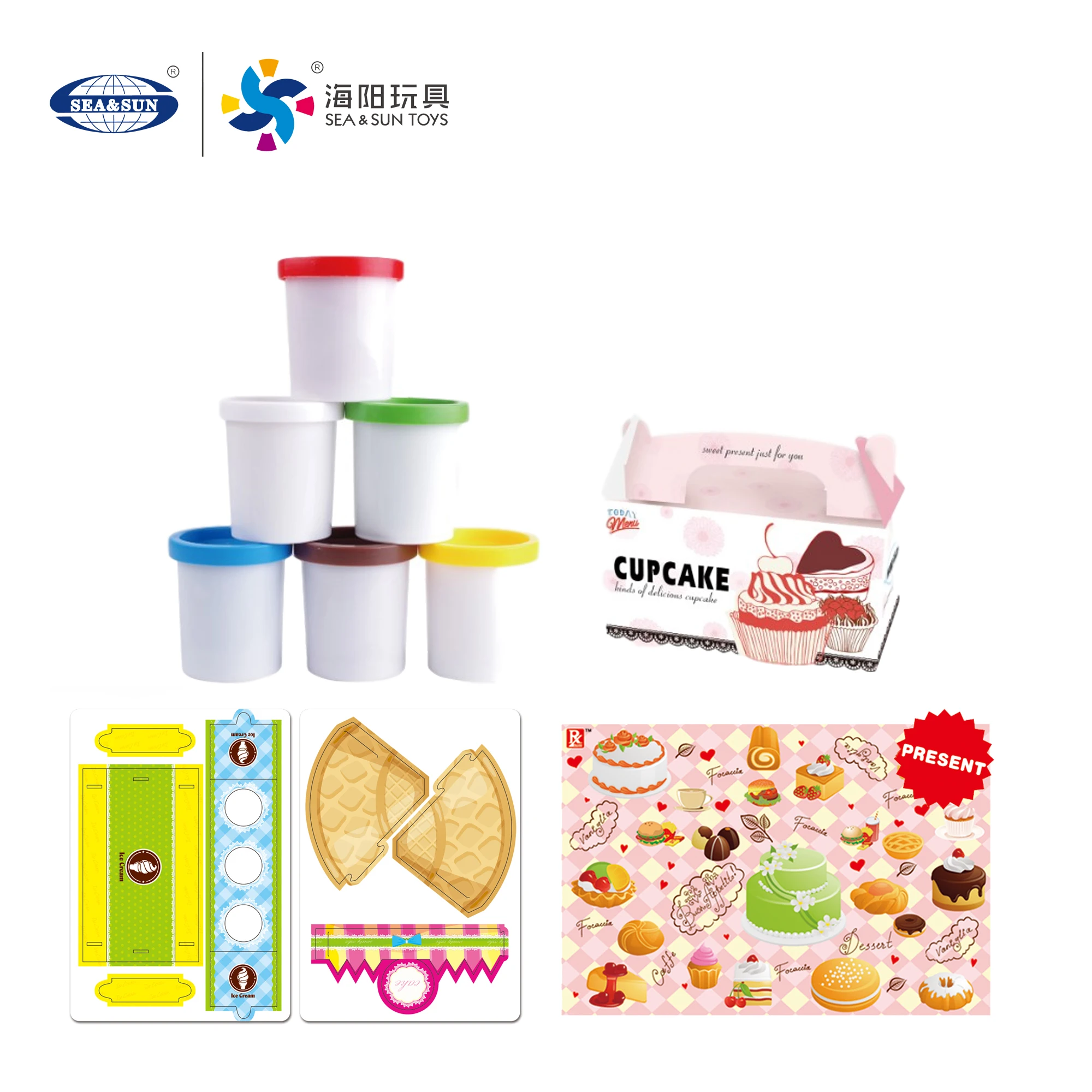 Kids hot sale funny educational diy playdough colorful mud clay toy