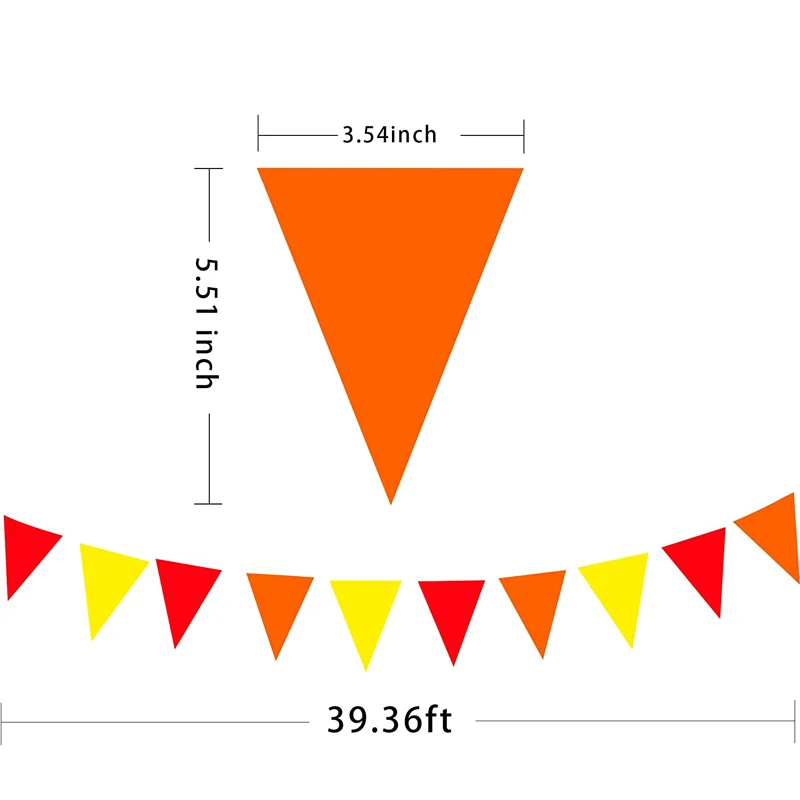 Factory Direct Sale Custom Various Styles  String Flag Custom Pennant String Flags Orange Triangle Flags String