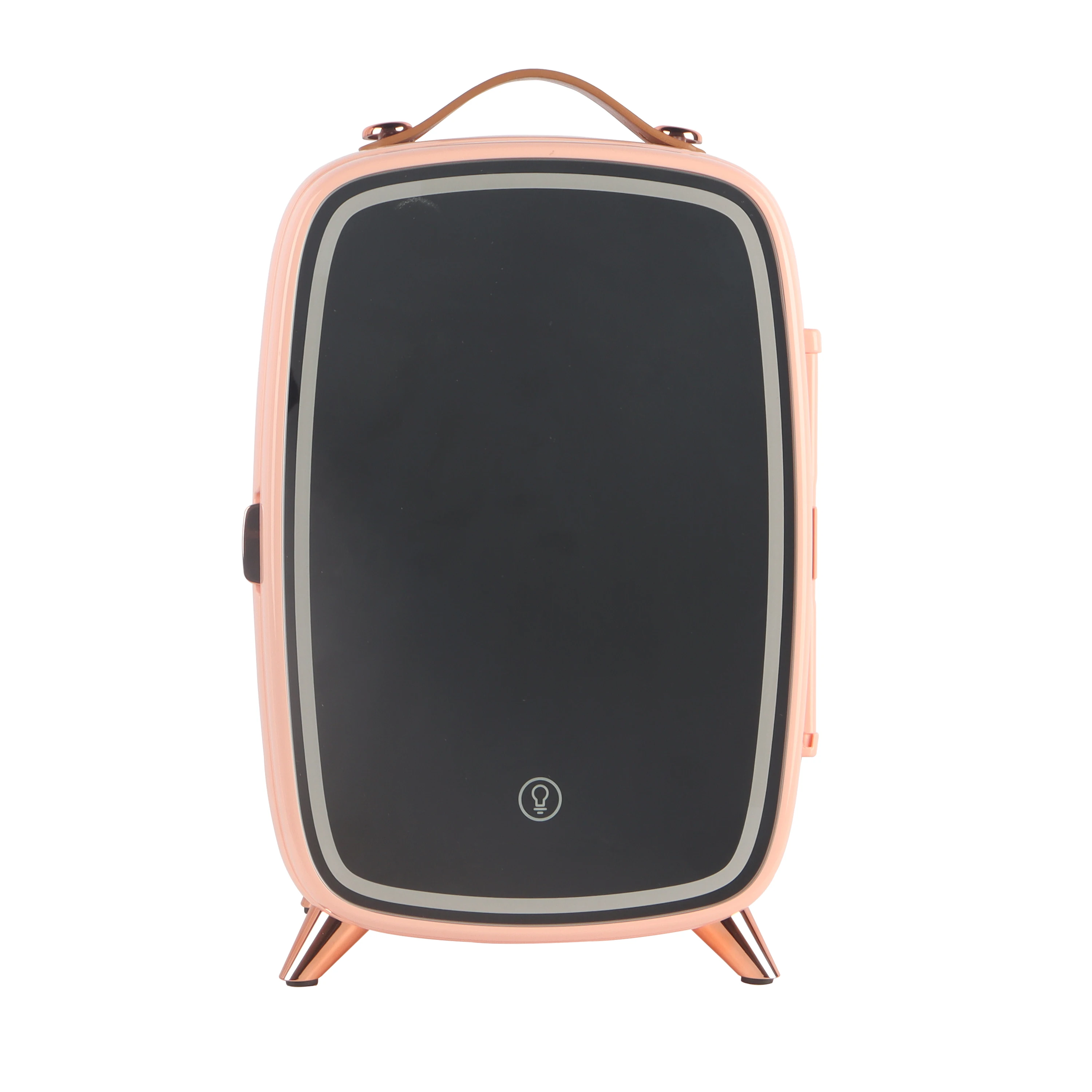 6L LED light Cosmetic Fridge Compact Personal Fridge, AC 220 V with EU and UK adapter Mini Fridge