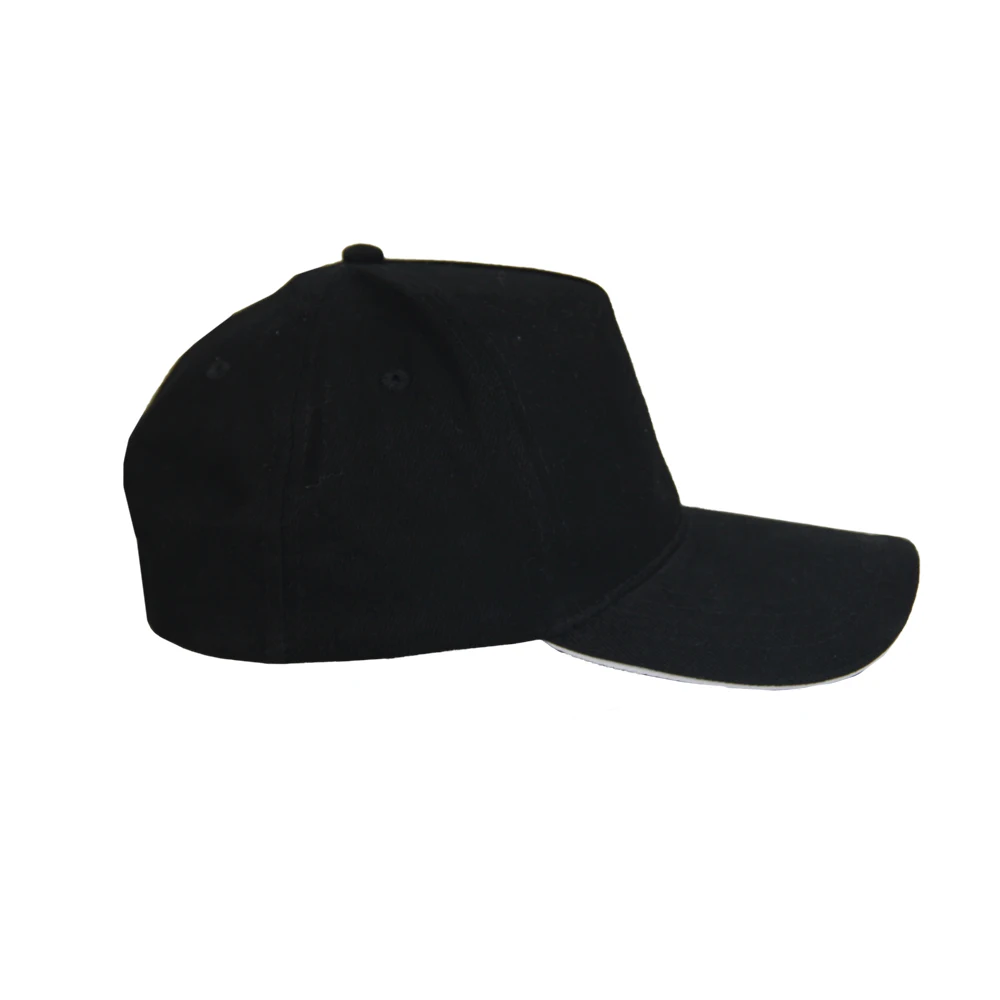 Promotional Blank 5 Panel Outdoor Gorras hats Plain Light Brushed 100% Cotton Sandwich Brim Baseball Cap