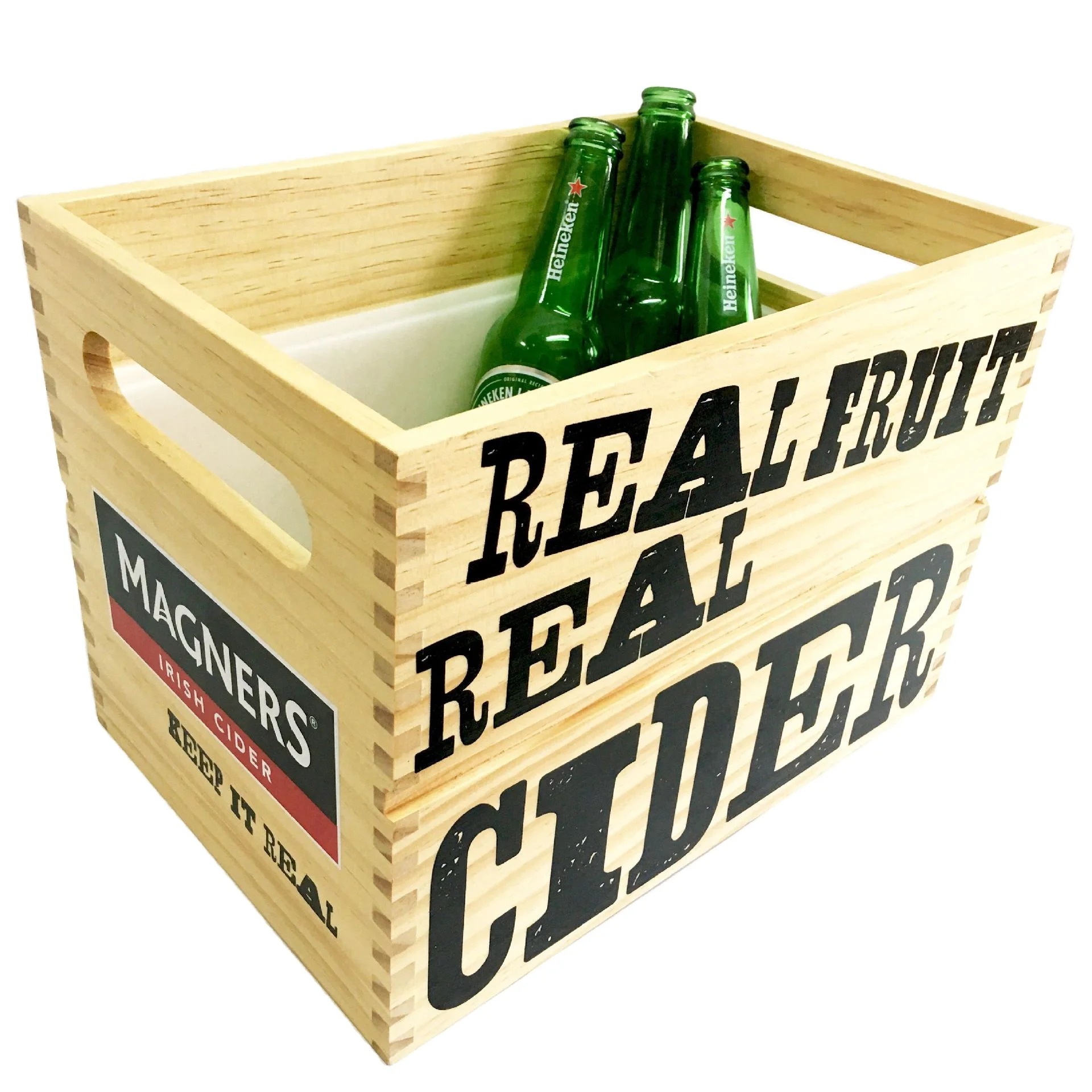 Solid wood ice bucket hotel bar special ice bucket simple wine wooden ice bucket