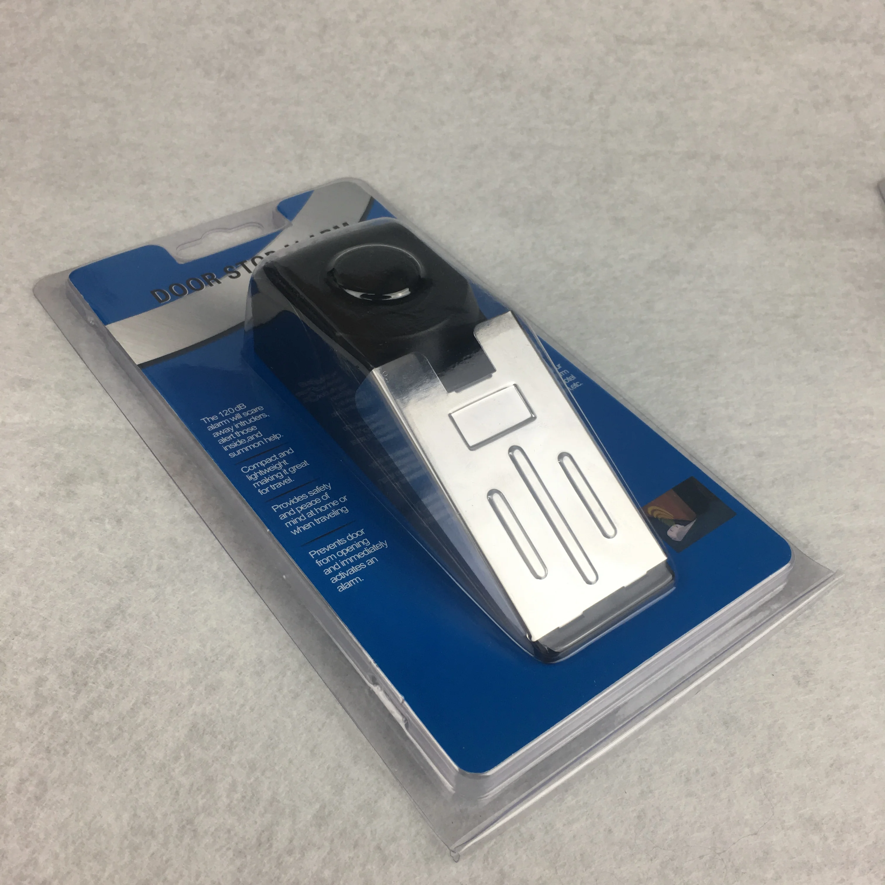 Wireless Vibration Alarm Door Stop Alarm for Home Wedge Shaped Stopper Alert Security System Block Blocking System