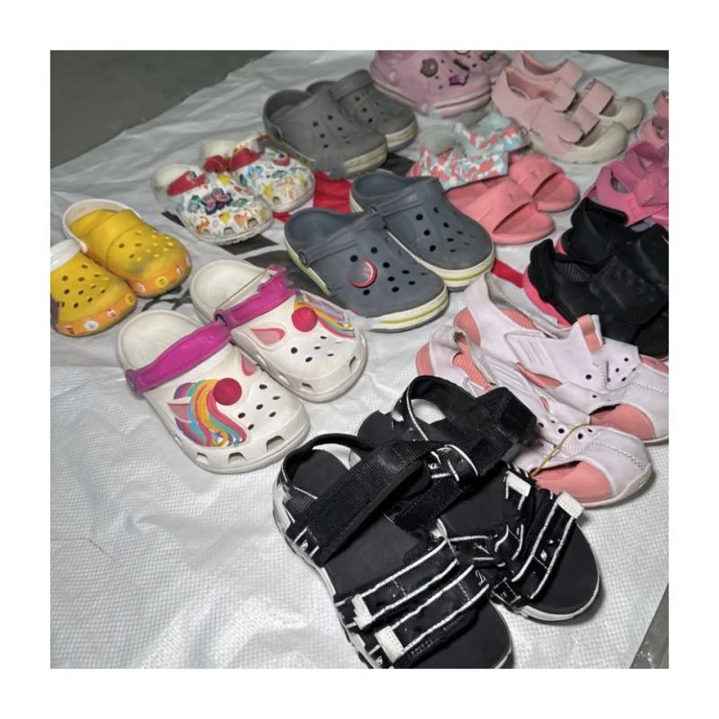 Used band fashion children slippers in good conditions sandalias de segunda mano