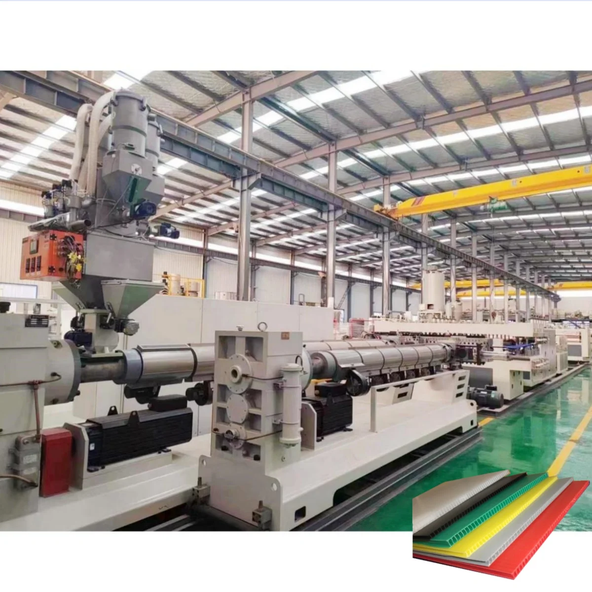 SJ120 PP PC Hollow Grid Sheet Production Line