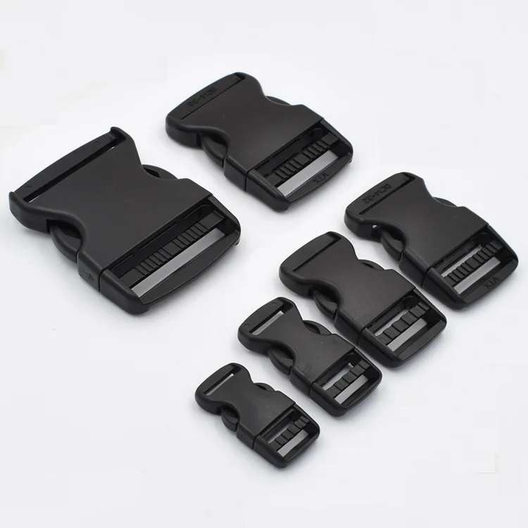 Quick side release double adjustable no pin buckle fourbutton buckle heavy plastic  belt backpack waist bag nylon webbing buckle