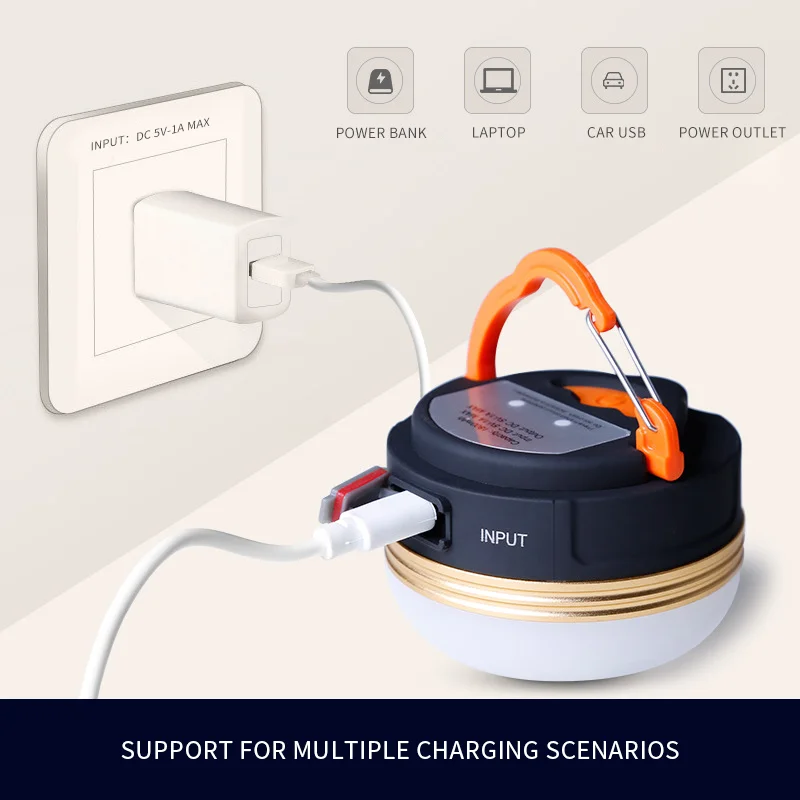  WARSUN 1001 USB перезаряжаемые магнитное основание светодиодный ночник на открытом воздухе крюк Мини Портативный кемпинговый фонарь с дополнительным внешним