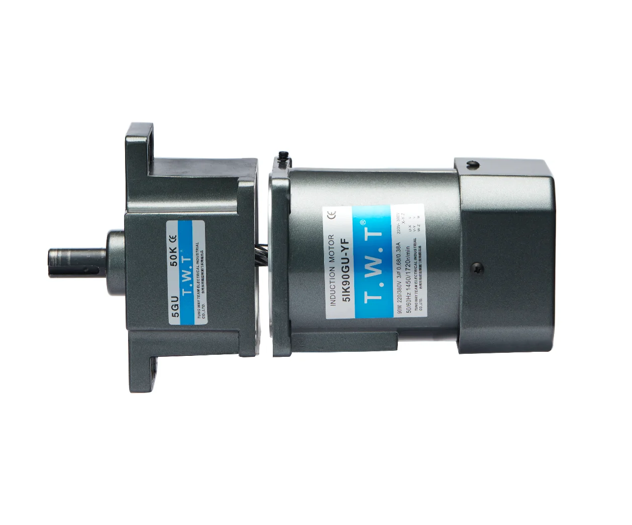 Чжунда ac 1/3 фаза 110 В/220 В 90 мм Рамка 60 Вт Червячная Шестерня прямоугольный индукционный двигатель управление