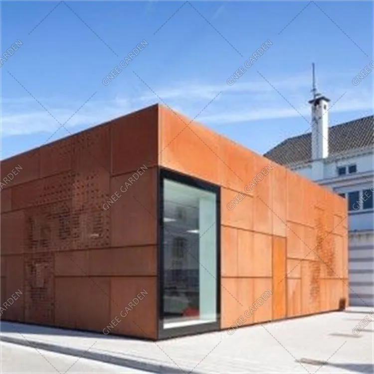 Exterior corten steel panel corten facadewall panel exterior wall corten steel