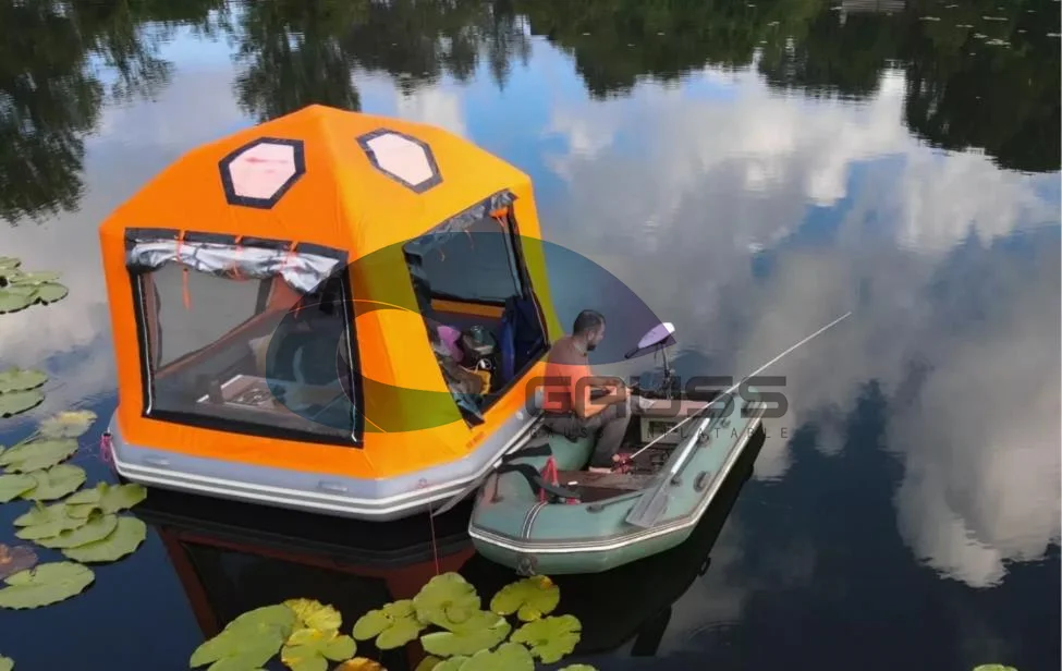 Hot sale china cheap price Outdoor Camping Fishing Raft Boat Inflatable Water Floating Shoal Tent
