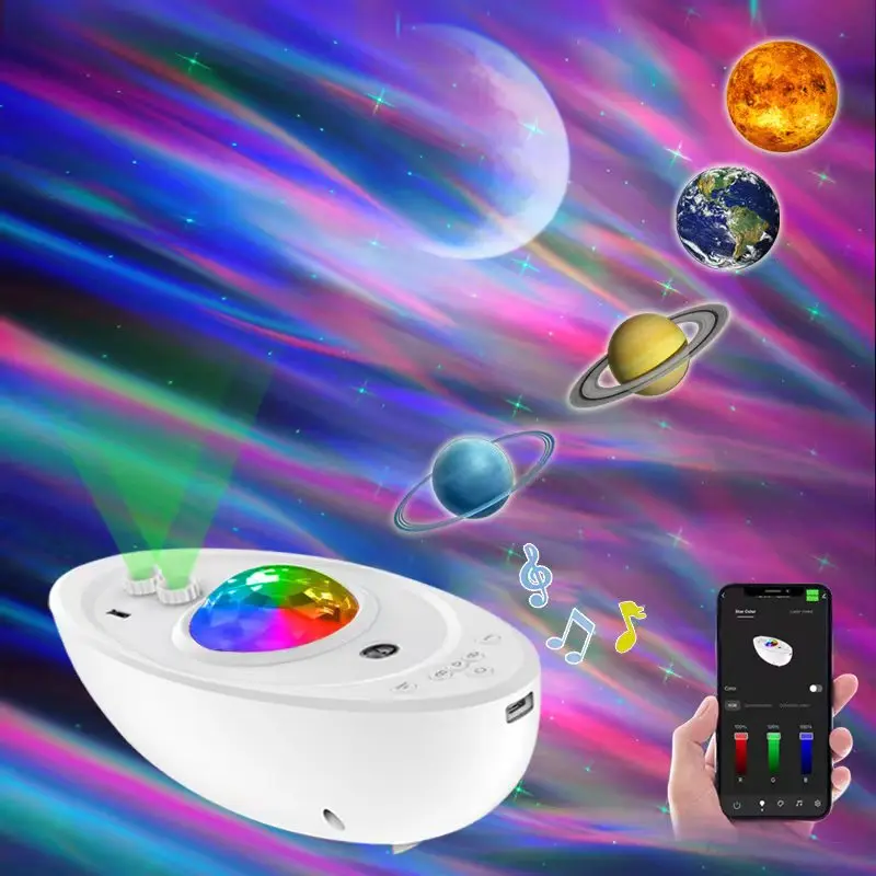 New 5 in 1 kids bedroom night light aurora star  projector table lamps sky 3ds switch atmosphere with 8 white noises