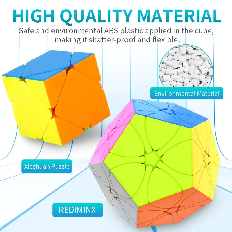 Custom MOYU Meilong Windmill Twist Puzzle Cube DIY Stickerless ChildrenBrain Fidget Magic Cube Toys Kids Christmas Gift