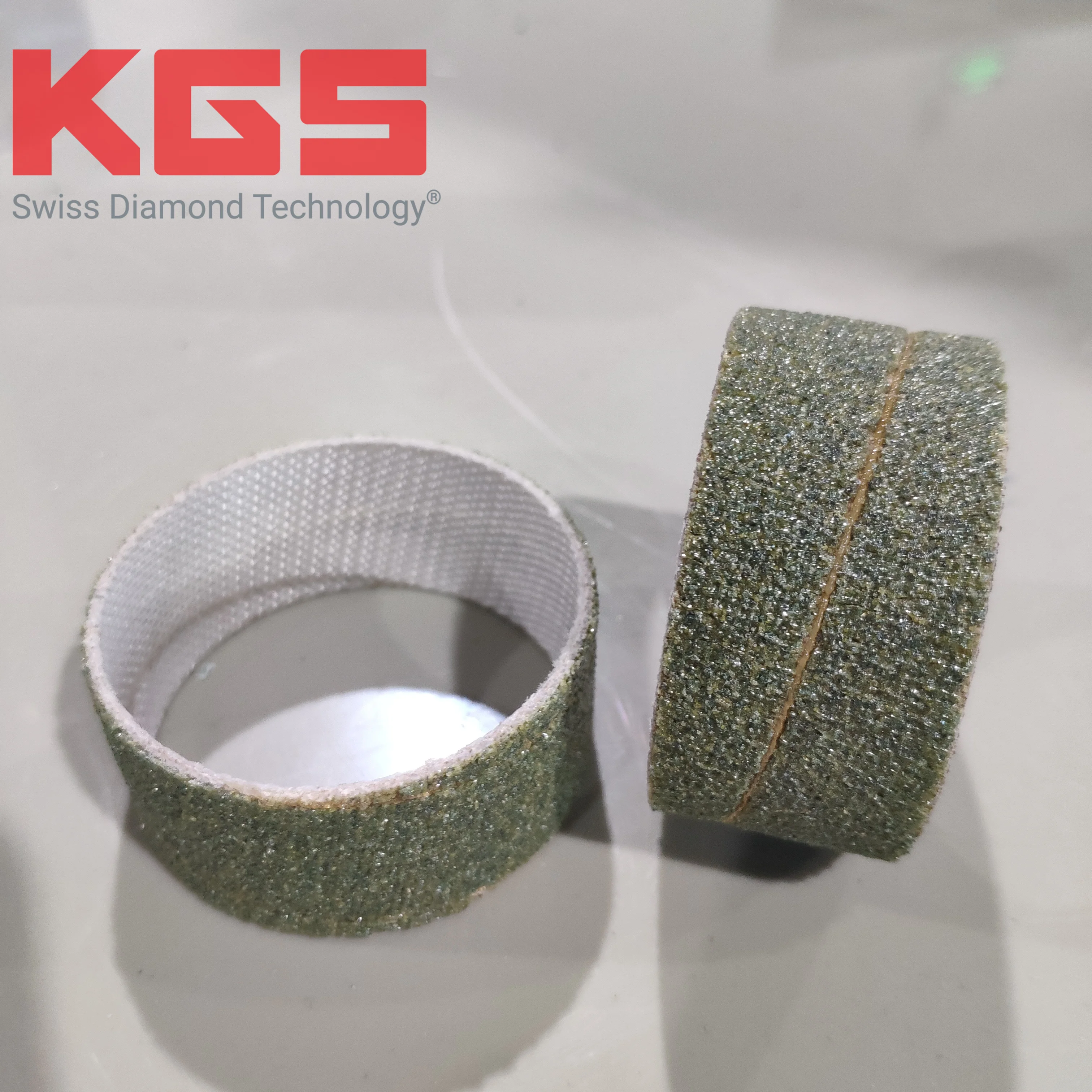 Алмазная абразивная спиральная лента KGS с резиновым барабаном для шлифования