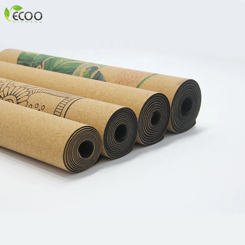Eco Cork Yoga Mat Tiny4K Petite Teen Yoga Mat Cork Eco Rubber, Non Toxic Yoga Cork Mat Carry Strap