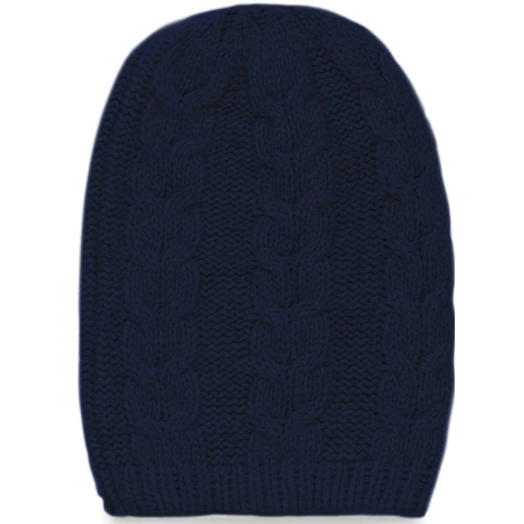 
Custom Logo Beanie Warm Unisex Slouch Cashmere Knit Winter Beanie Hat 
