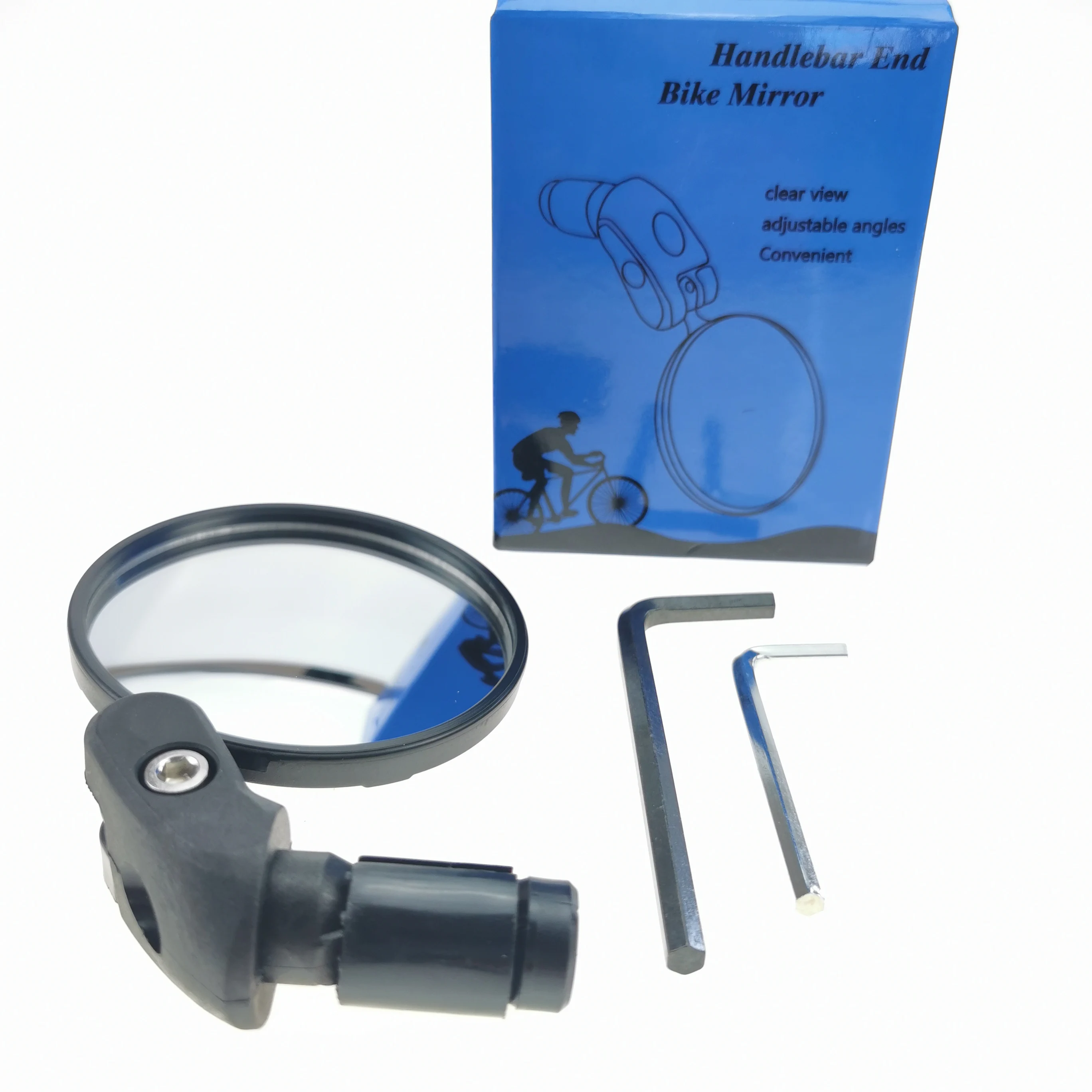 round rear view mirror for mountain bike and road bicycle rearview safety equipment