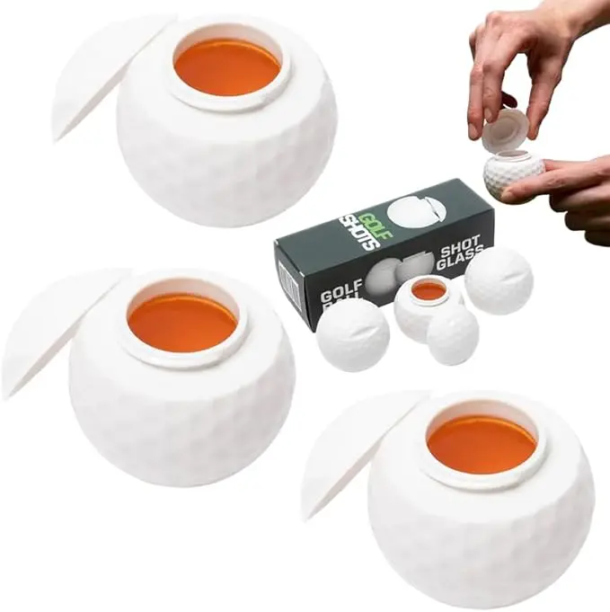 1.5oz Golf Ball Shaped Shot Glass  Golf Ball Shot Glass  Novelty Creative Shot Glasses Gift For Golf Enthusiasts