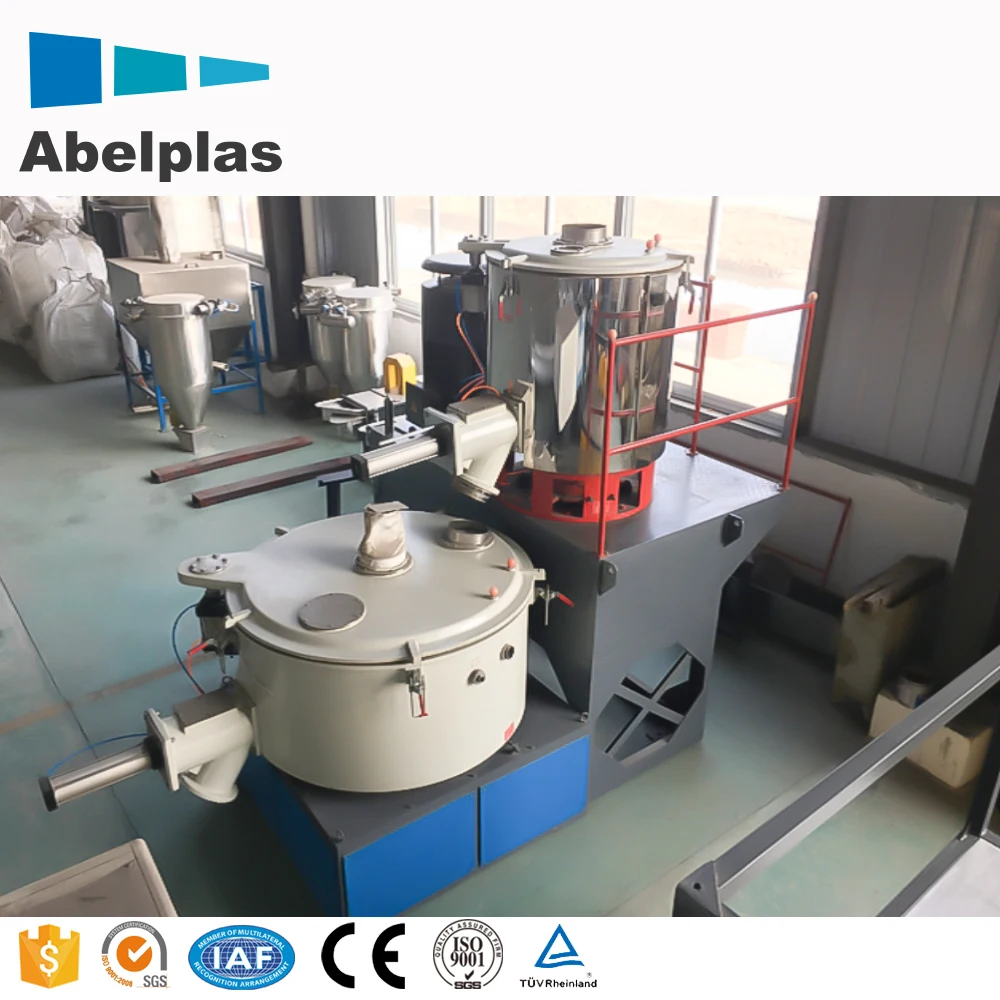 PVC Powder Mixer Machine Industrial Horizontal Spiral Belt Plastic Blender