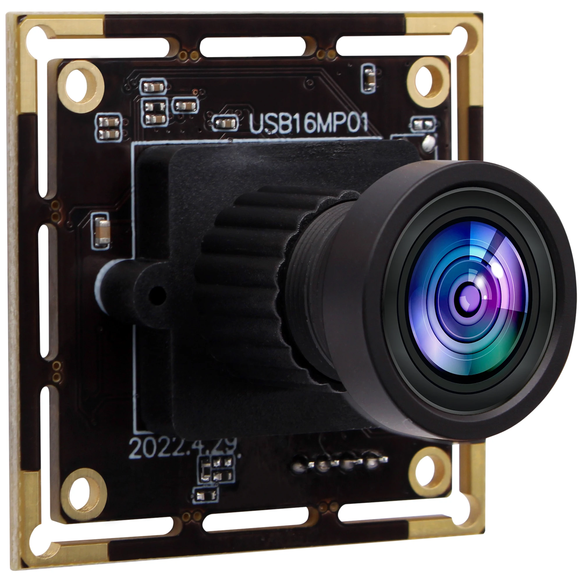 ELP 16MP Wide Angle 107 Degree Low Distortion IMX298 Mini USB Camera Module For Monitoring 3D Printer,industrial Equipment