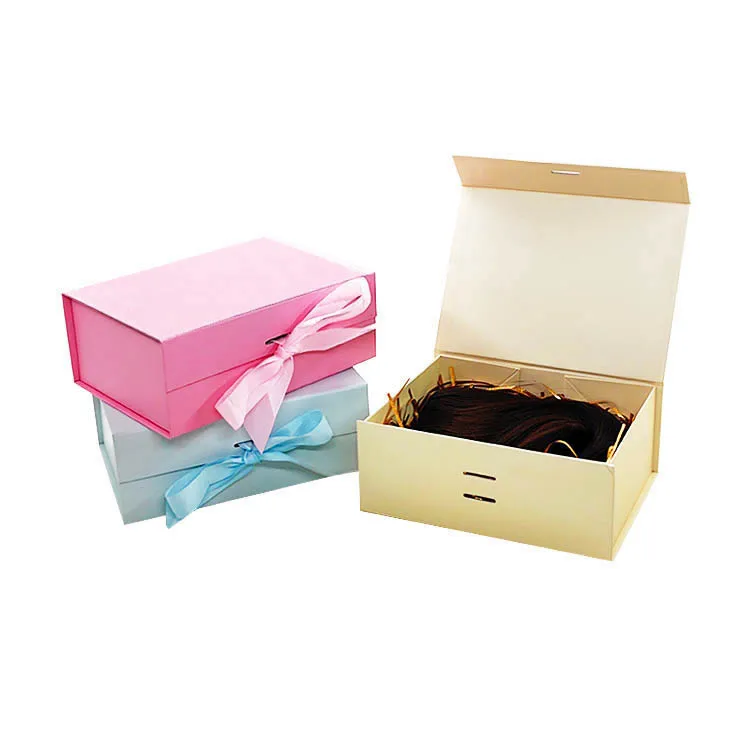 retail manufacturer Personalized Recyclable Custom design hair packaging boxes wig packaging