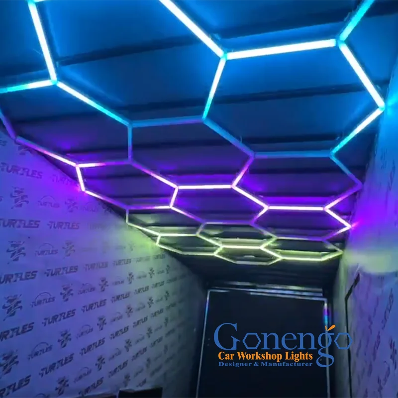 Высокое качество геометрический дизайн шестигранное освещение Rgb Honeycone светодиодный светильник для магазина