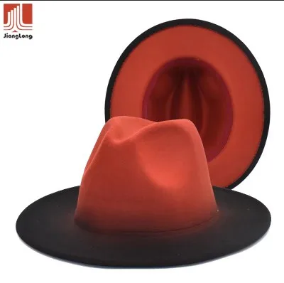 Wholesale Custom 60-62 cm Big Head Circumference Panama Hat With Many Styles Ombre Plain Colour  Fedora Hats Women Men