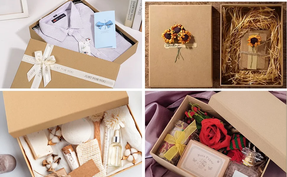 Customized Gift Packaging Paper Boxes for Shirt Sweaters Robes or other clothing File Storage Photos Paintings Storage