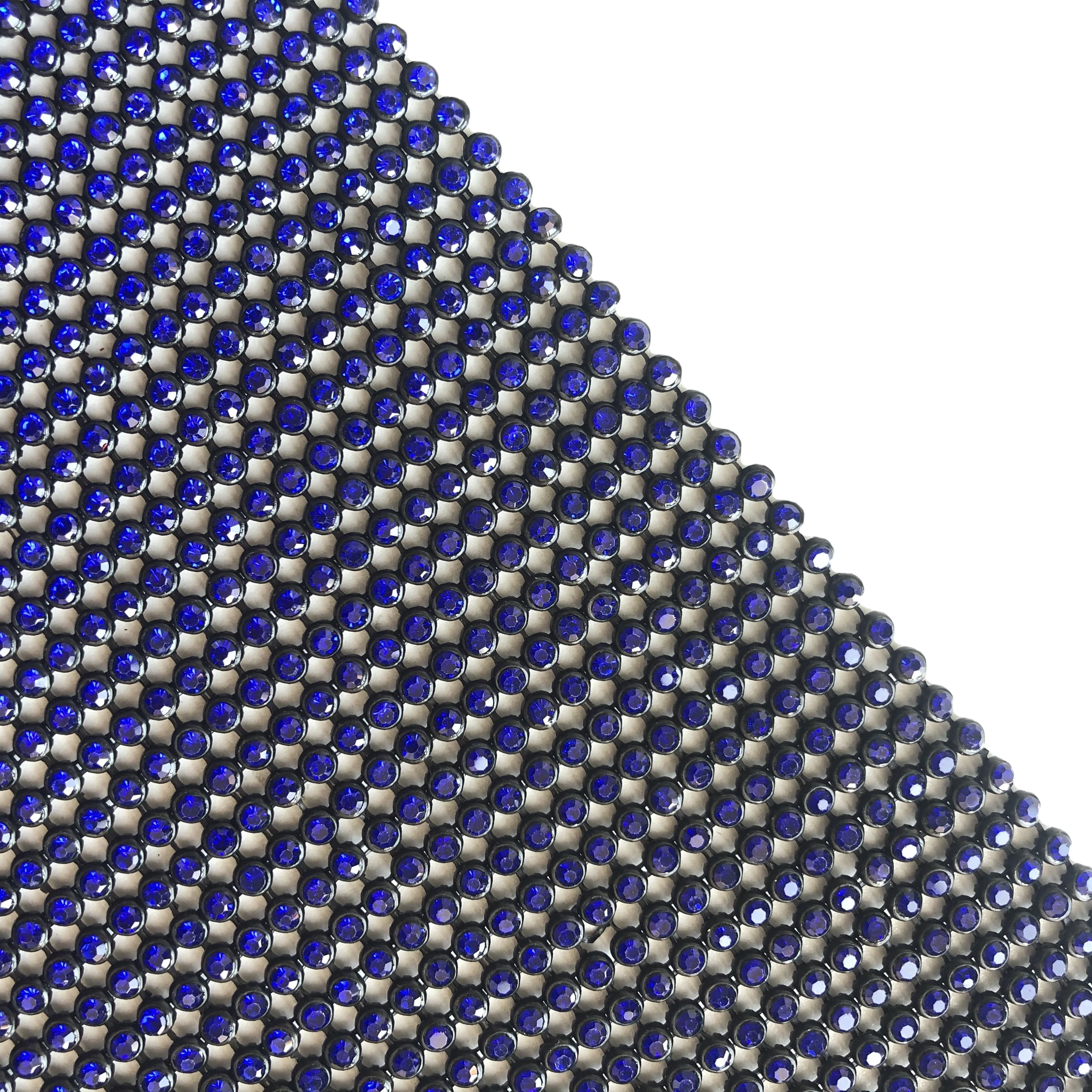 3mm Non Hot Fix Glue Sheet Rhinestone Crystal Strass Sheet Round Diamond Rhinestone Metal Mesh