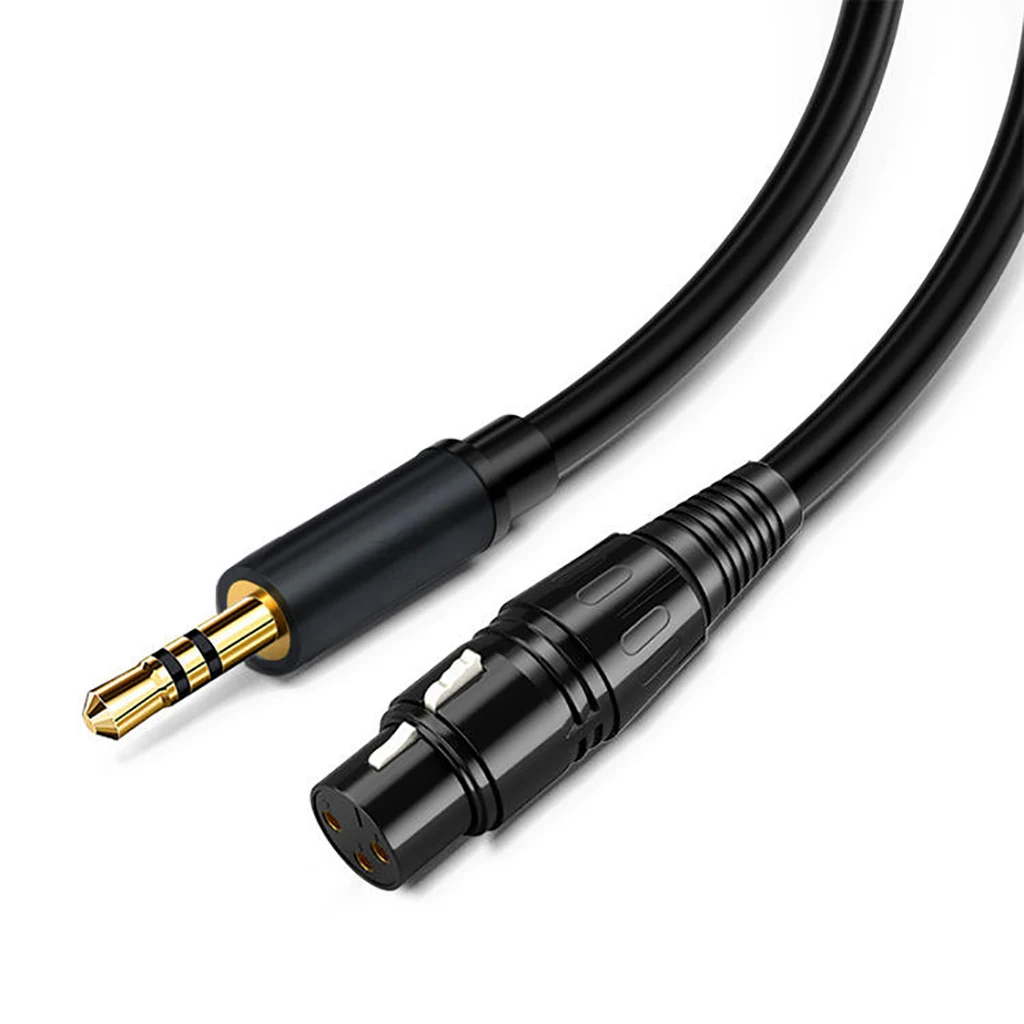 Gold Plated High Quality  length DC 3.50mm Cannon Extension Speaker to audio XLR male cables Jack Stereo Audio Cable Xlr Cable