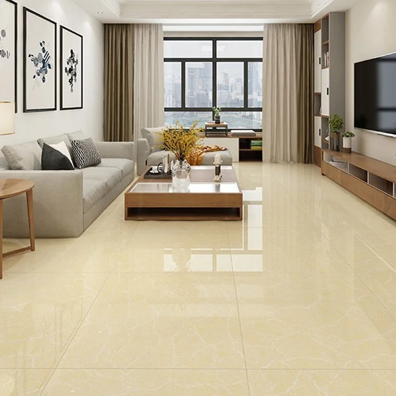 Factory Price bathroom 600*600 glazed marble  look slab peel and stick ceramic floor tiles for floor