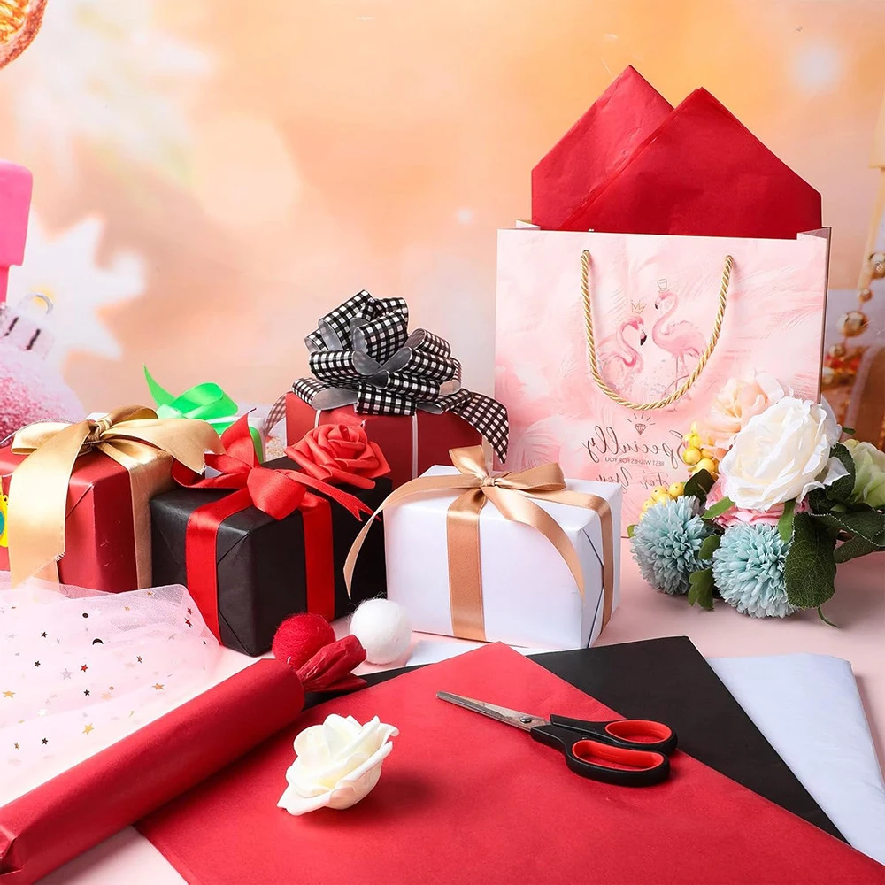 New Design Custom Vintage Christmas Decorations Print Logo Size Colored Luxury Wrapping Kraft Gift Paper Roll