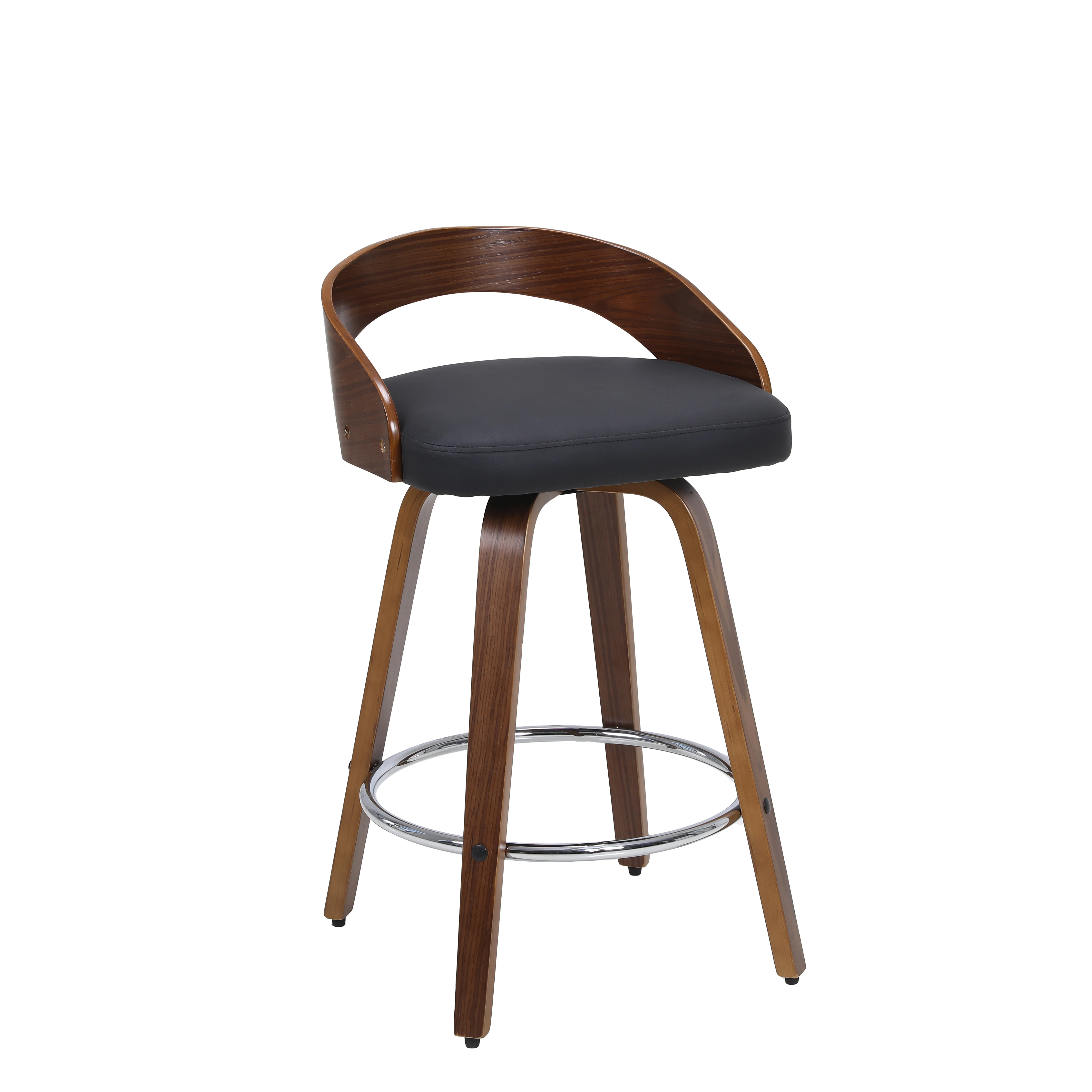 Simple Curvy European Wooden Leg Swivel Plywood Bar Chair Bar Stool Bar Furniture Commercial Furniture Modern 1086PCS 100PCS