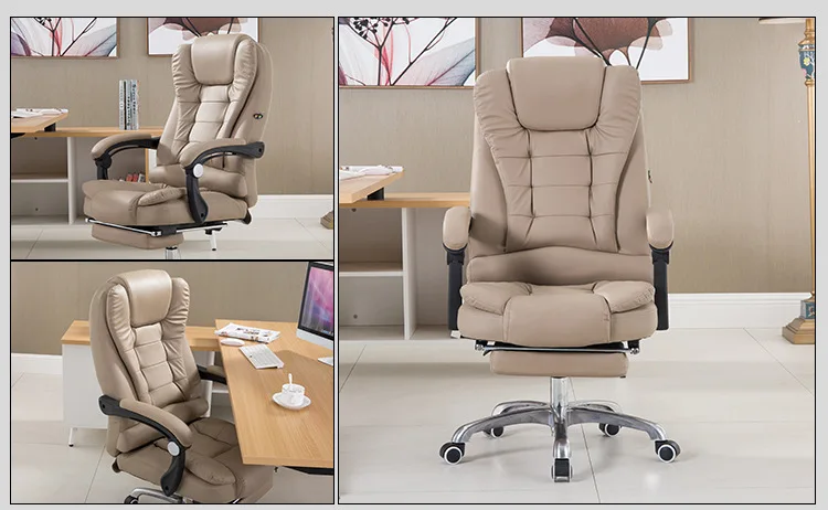 Dropship Adjustable High Quality Leather Latest Massage black Executive Swivel Rotatable CEO Office Boss Chair