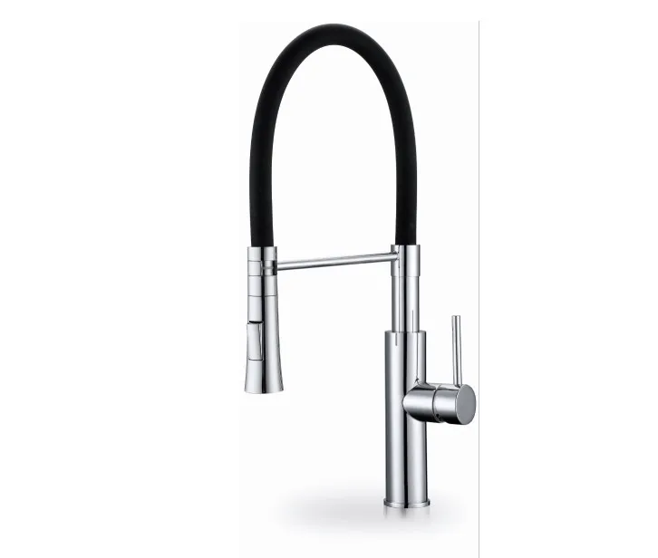 Flexible Neck Single Handle Pull-out Kitchen Faucet