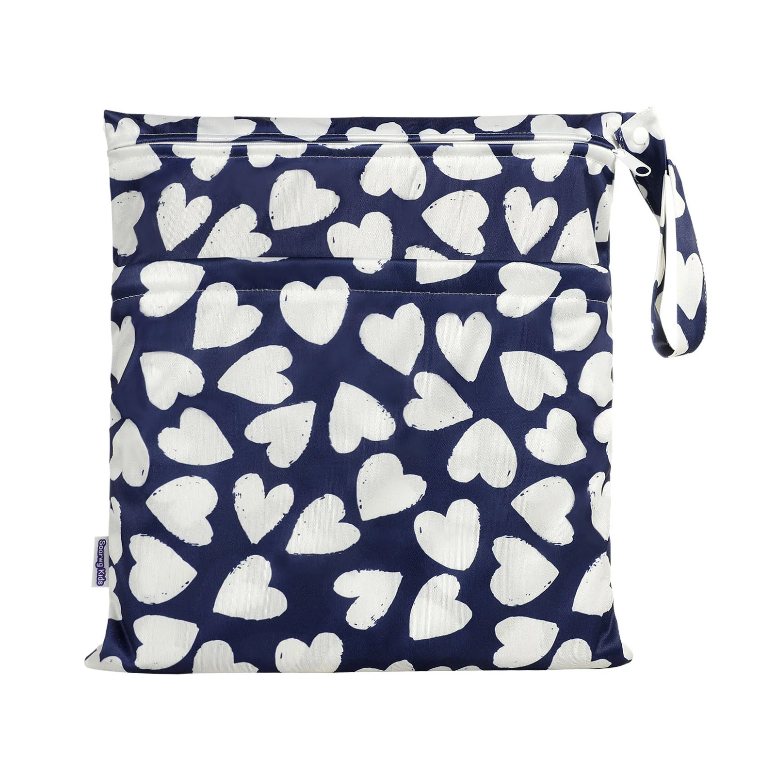 POSH DREAMS Outgoing portable baby waterproof diaper storage trolley hanging bag hygiene bag TPU double zipper bag