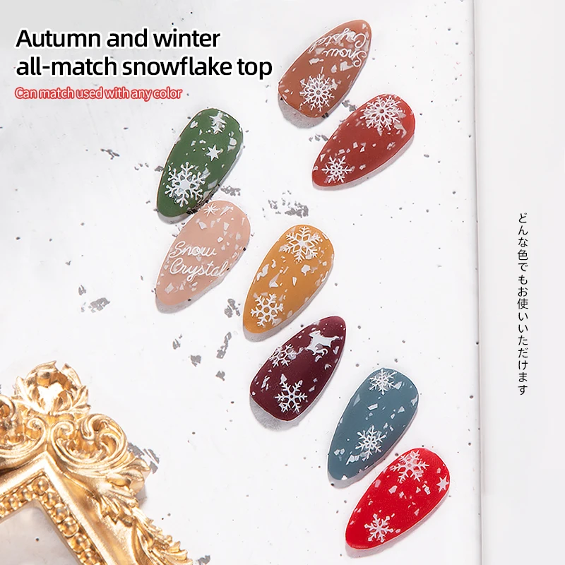 JTING Hot Sale Nail Art Design Snow top coat gel uv gel nail polish OEM/ODM  private label available with free sample service