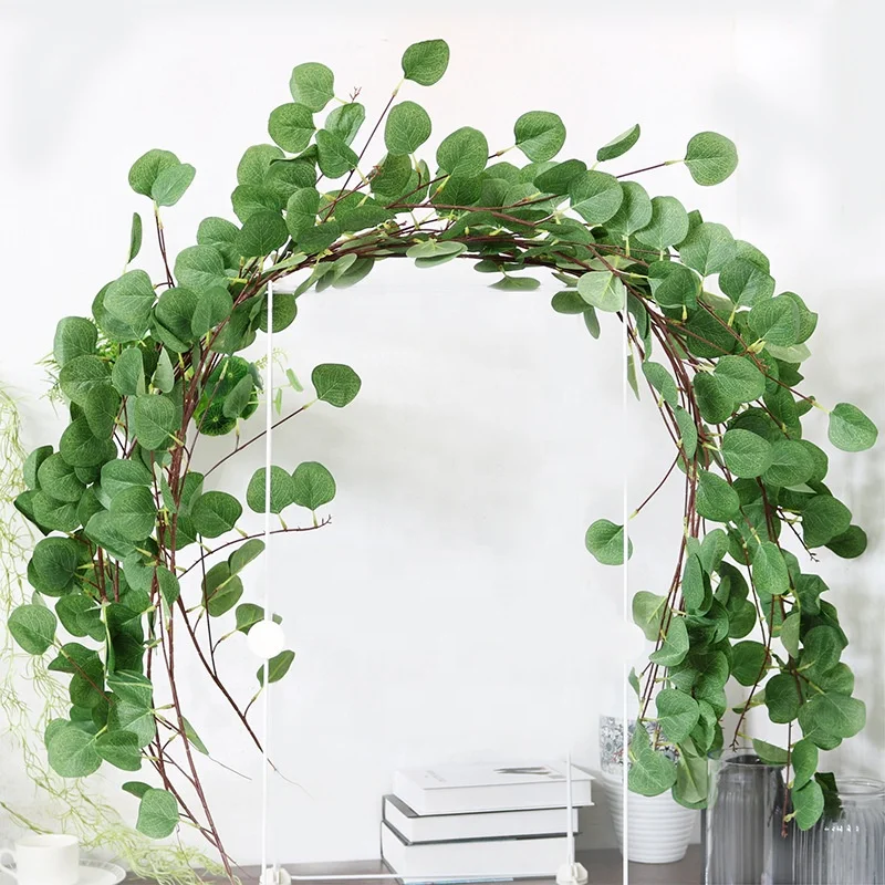 OurWarm Custom 10 choice Wholesale 1.7m 2m Green Grey White Wedding Eucalyptus Leaves Artificial Plants For Party Decor