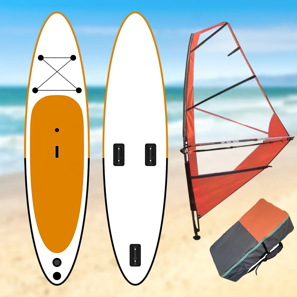 BSCI / EN Wholesale China manufacturer PLUS TECH inflatable stand up paddle board windsurf board with sail isup