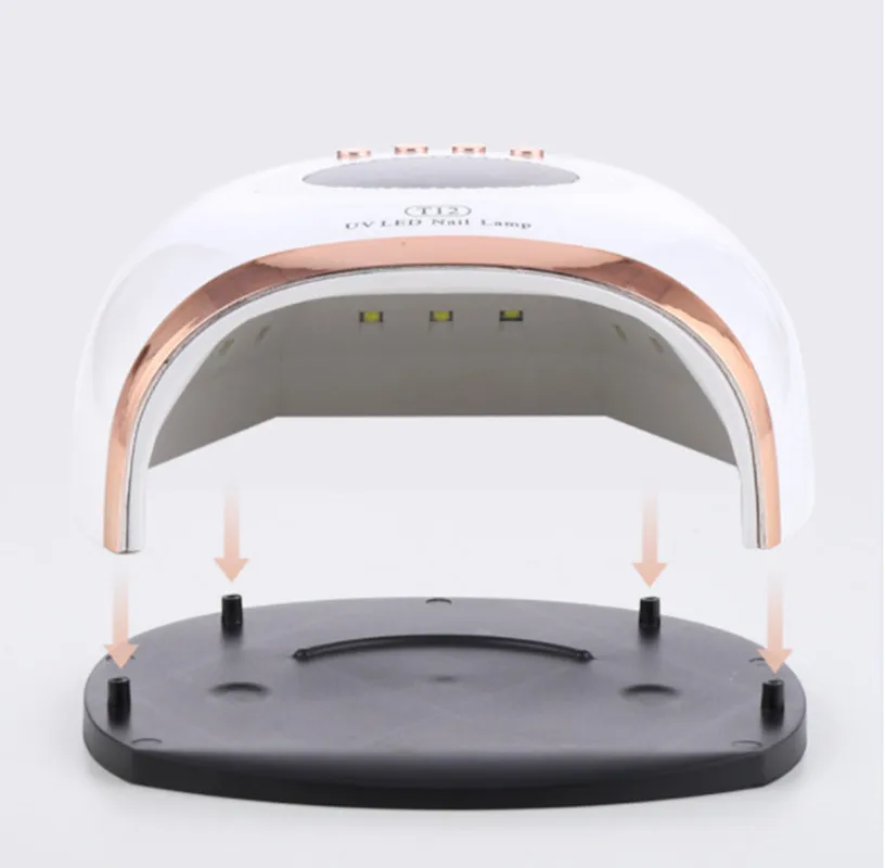 UV LED Nail Lamp 180W UV Nail Light for Gel Polish Fast Nail Dryer with 48 Lamp Beads 4 Timers Large Space Gel Curing Lamps for