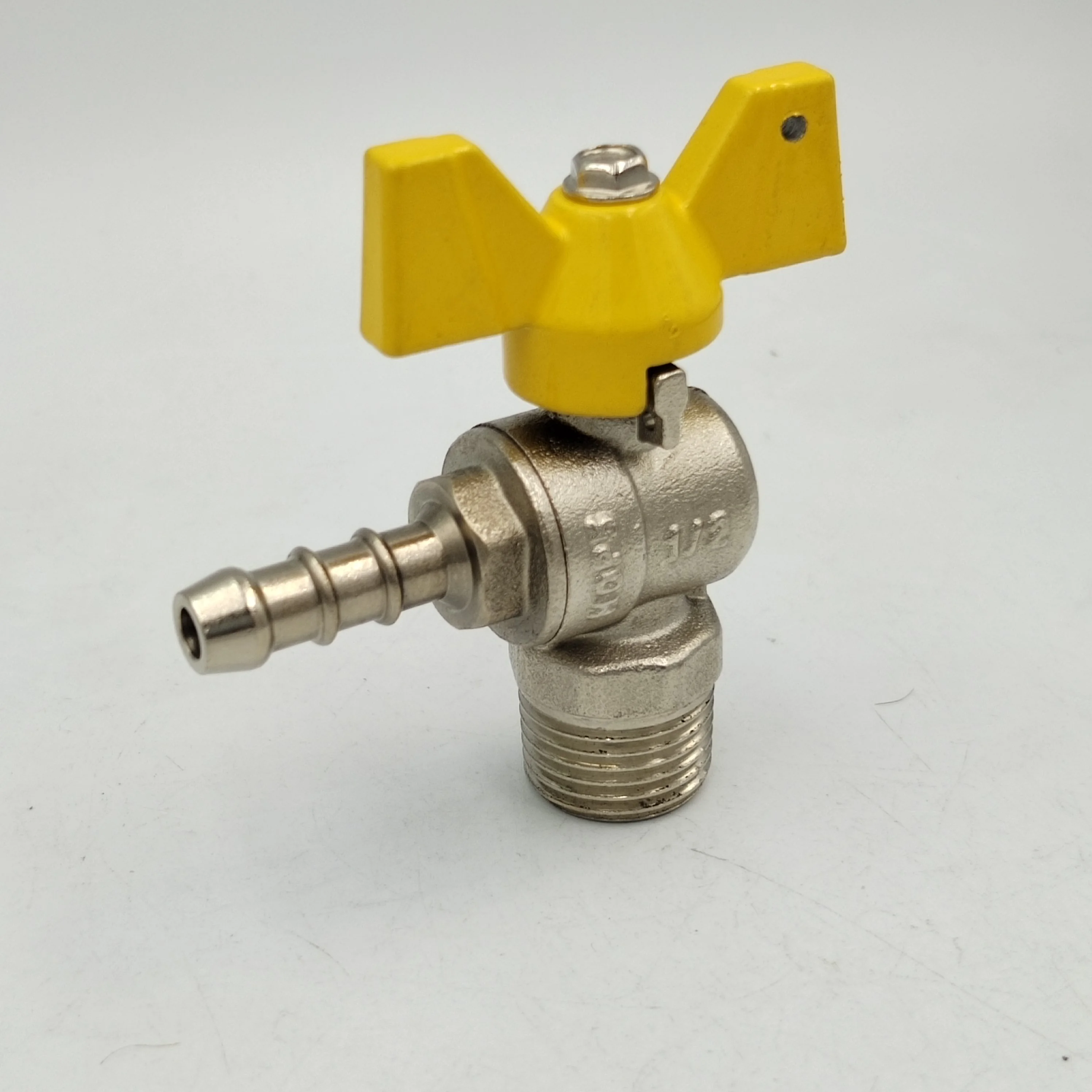 90 Degree Brass Barbed Gas Valve for LPG 1/2 Inch Forged Brass Pressure Reducing Valve