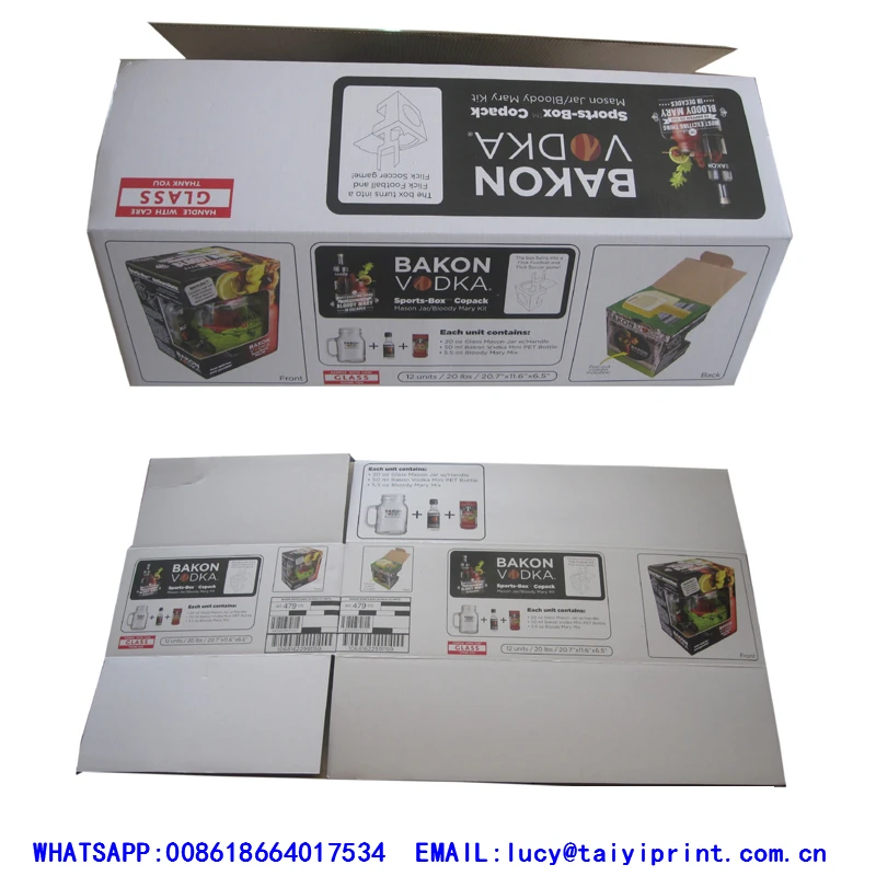 
Customized printed live chicken cardboard shipping box 