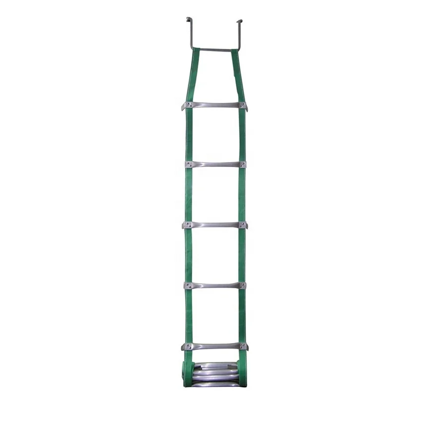 Aluminum folding ladder fire emergency rope ladder escape for sale