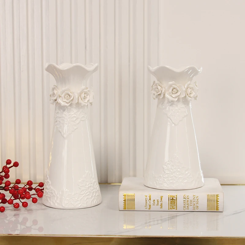 V163W ceramic flower arts and crafts handicrafts vase centerpieces for wedding table luxury decor vase decoration maison