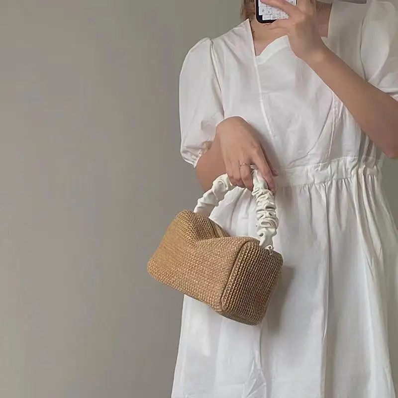 Fashion Summer Straw Bag For Ladies Luxury Straw Beach Bag