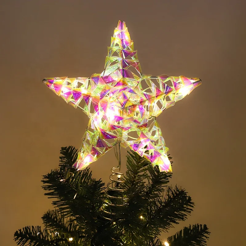 Christmas lights Luminous ornament Christmas decorations pentagram Party supplies Custom design Decoration supplier
