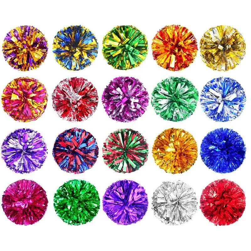 Solid Plastic Flash Cheerleading Pom Poms Cheerleading Flower Ball Cheerleader Handshake Flower Show Colored Ball Show Colored