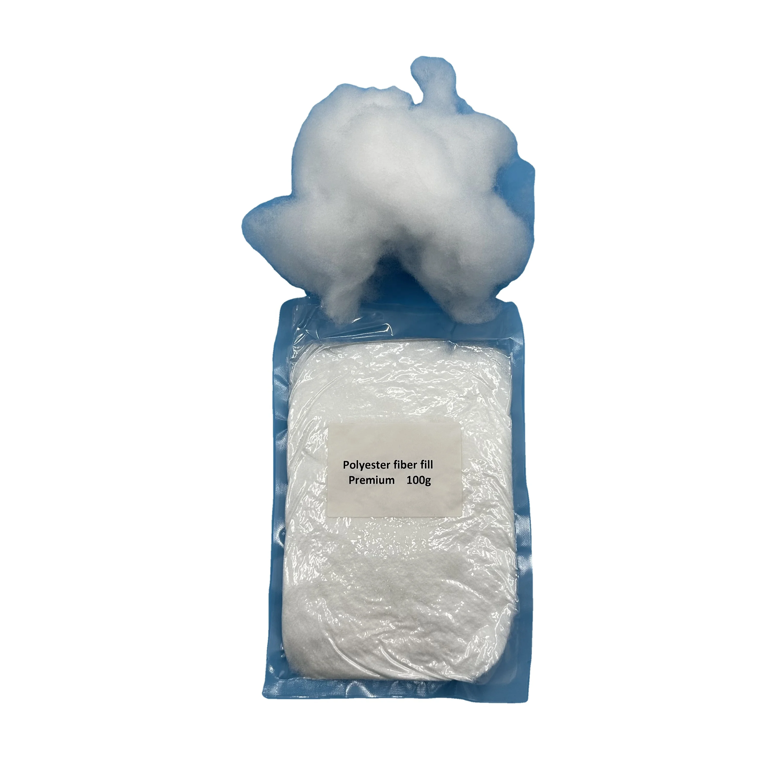 High Quality White PP  Polyester Fiber Filling Premium 100g 7D64 Fiber Stuffing Material