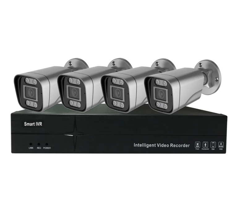 Two-Way Audio H.265 4ch ip camera 3mp POE CCTV Nvr Camera System outdoor poe nvr kit