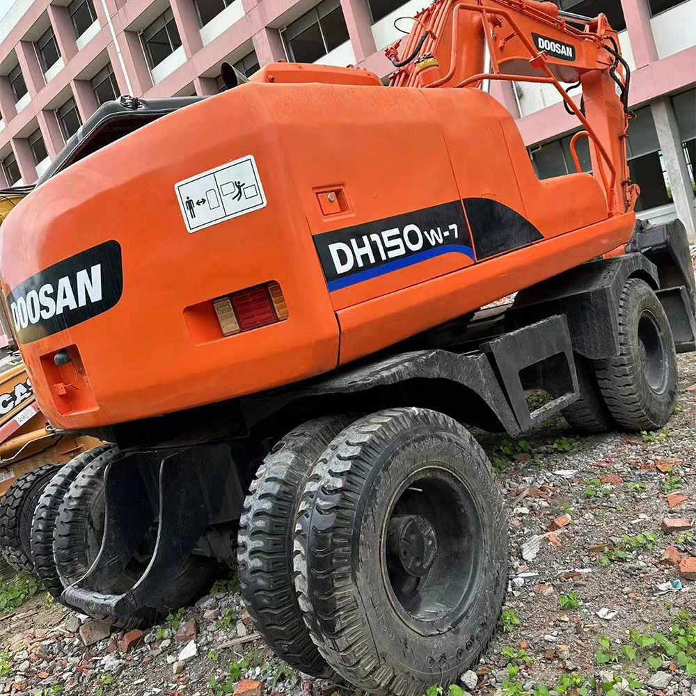Korea оригинальный Doosan 150 колесный экскаватор/15 тонн DOOSAN DH150w-7 подержанный экскаватор по низкой цене распродажа
