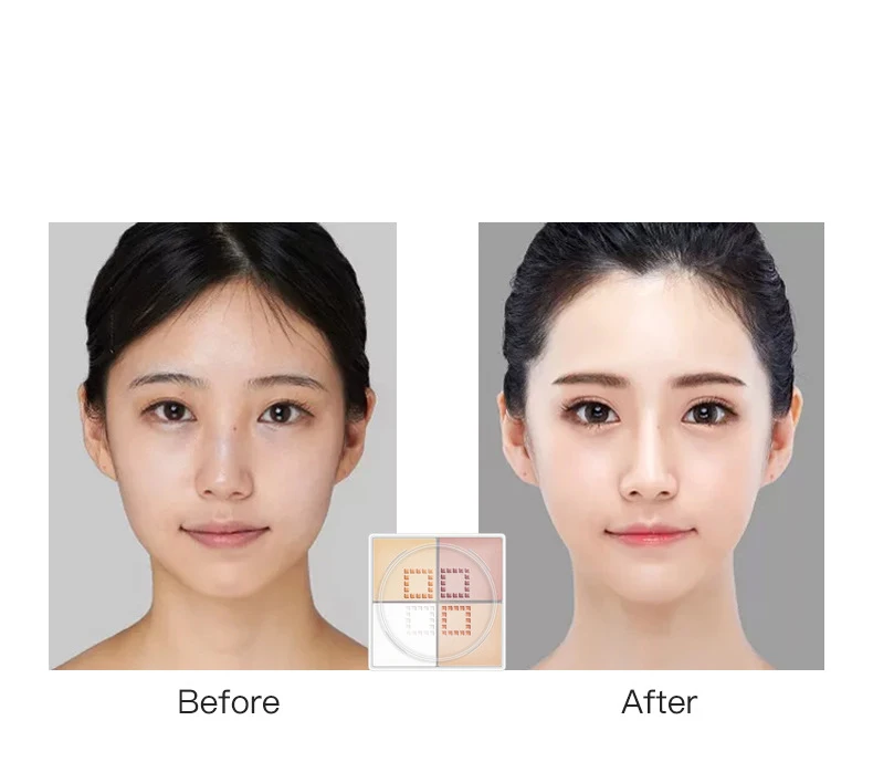 
Wholesale Makeup Private Label Supplies Cosmetics Face Translucent Setting Loose face powder with puff loose powder packaging 