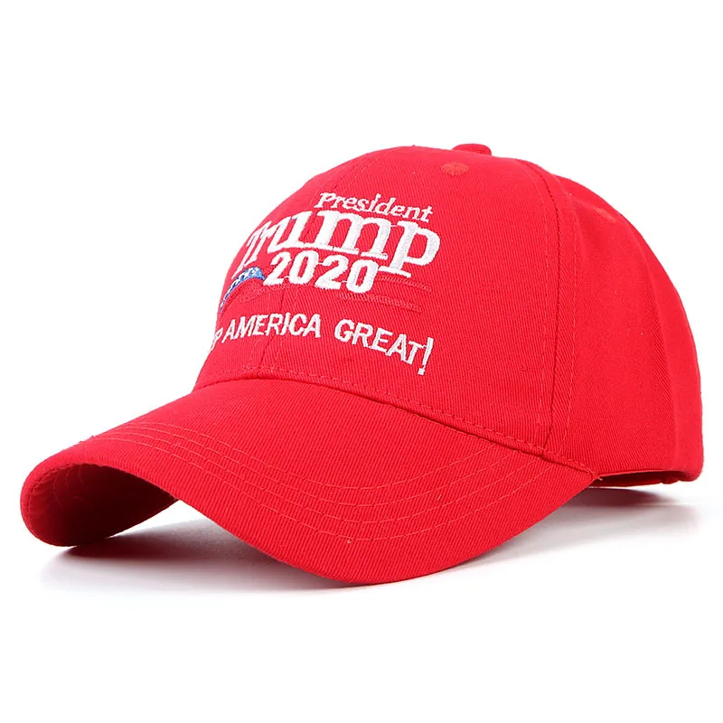 
Make America Great Again Our President Donald Trump Slogan with USA Flag Cap Adjustable Baseball Hat Red 